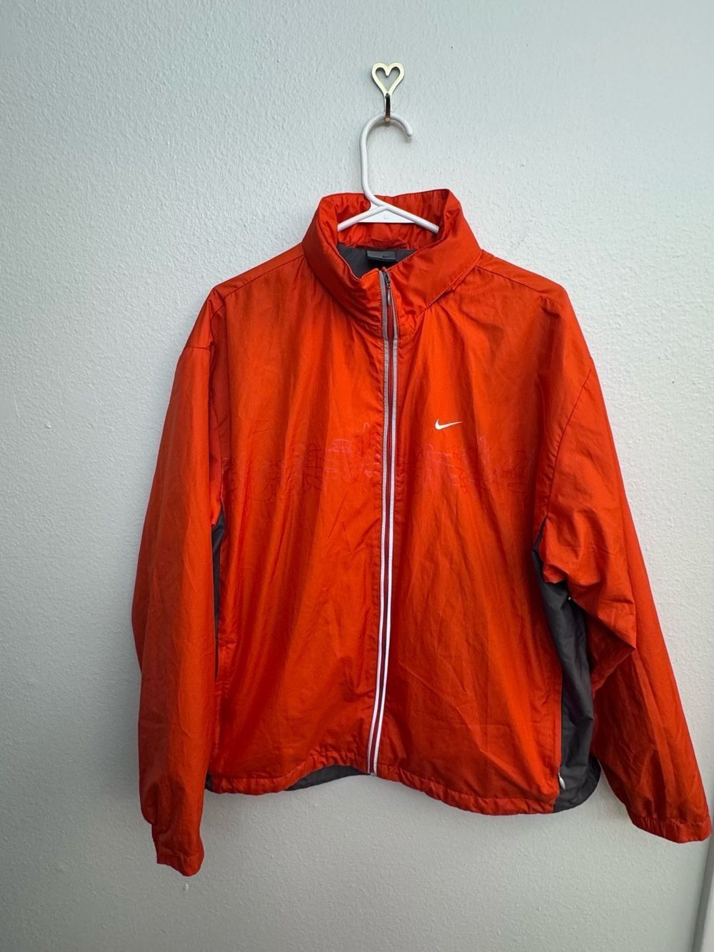 EUC Vintage 2000’s Nike Orange and Gray Lightweight Running Jacket